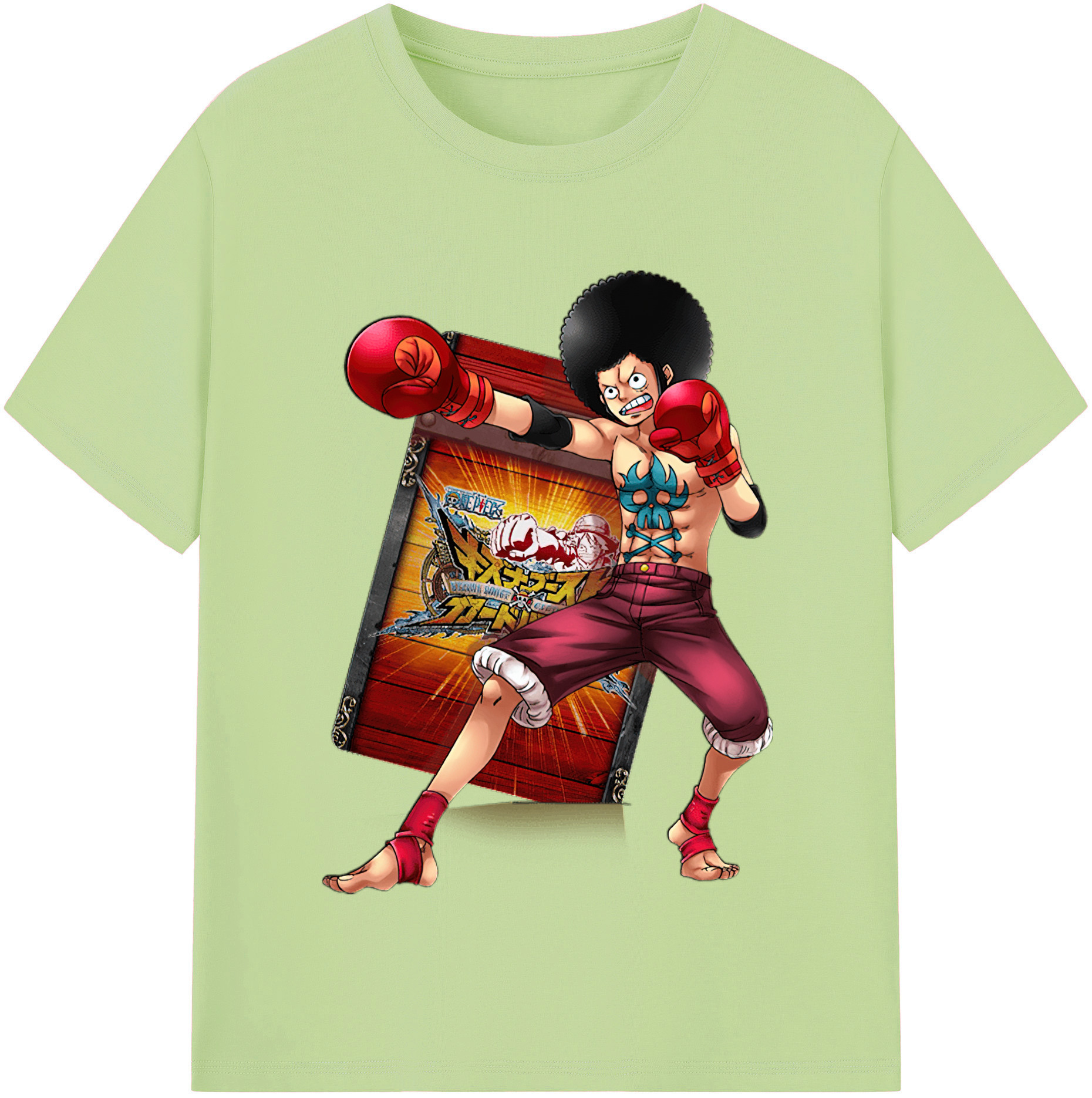 ワンピース モンキー・D・ルフィ ONE PIECE Monkey D. Luffy 綿100％半袖Tシャツ（フロントプリント）